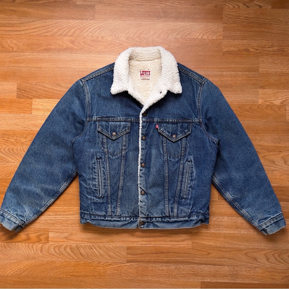 80’s Vintage Levi’s Denim Sherpa Trucker Jacket